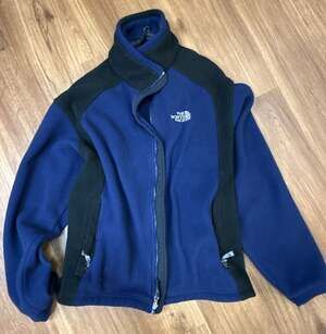 The North Face Fleece Jacket Size M Blue Black Full Zip